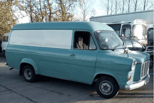 1971 Mk1 Ford Transit 1971 Mk1 Ford Transit vintage van from the A D Rains Coaches collection
